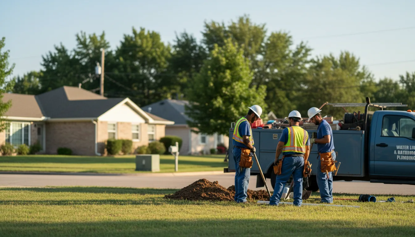 Residential water line and bathroom plumbing service in Veneta, OR
